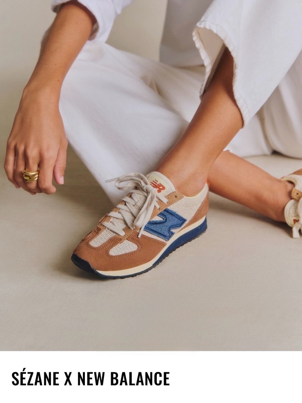 Sézane x New Balance. 
UNISEX NEW BALANCE SIZING 
Size 7 - 8.5 Women (9.84 in)